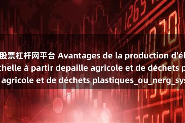 股票杠杆网平台 Avantages de la production d'électricité à petite échelle à partir depaille agricole et de déchets plastiques_ou_nerg_syst