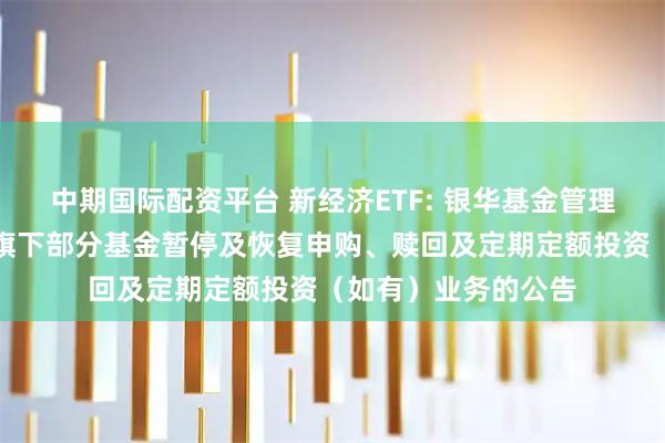 中期国际配资平台 新经济ETF: 银华基金管理股份有限公司关于旗下部分基金暂停及恢复申购、赎回及定期定额投资(如有)业务的公告